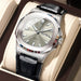 Watch Square Case Leather Strap with Date Window - Colour Four