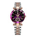 Wristwatch Quartz Movement Crystal Dial for everyday wear - Gold Purple S