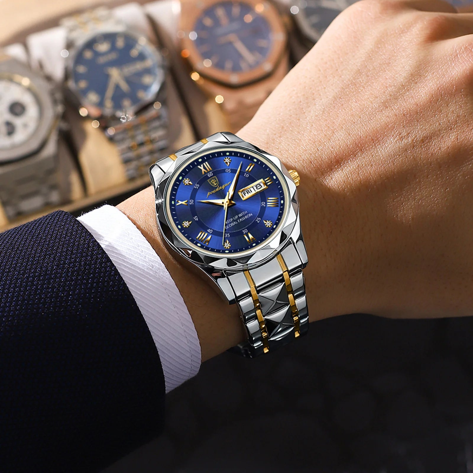 Artisan Dial Timepiece With Luminous Roman Indices Lux