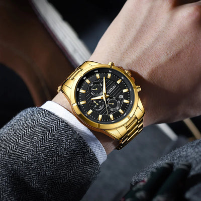 Artisan Chronograph Timepiece With Grid Dial Signature
