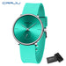 Elegant Round Quartz Watch With Sub Second Dial Aura - Mint Green