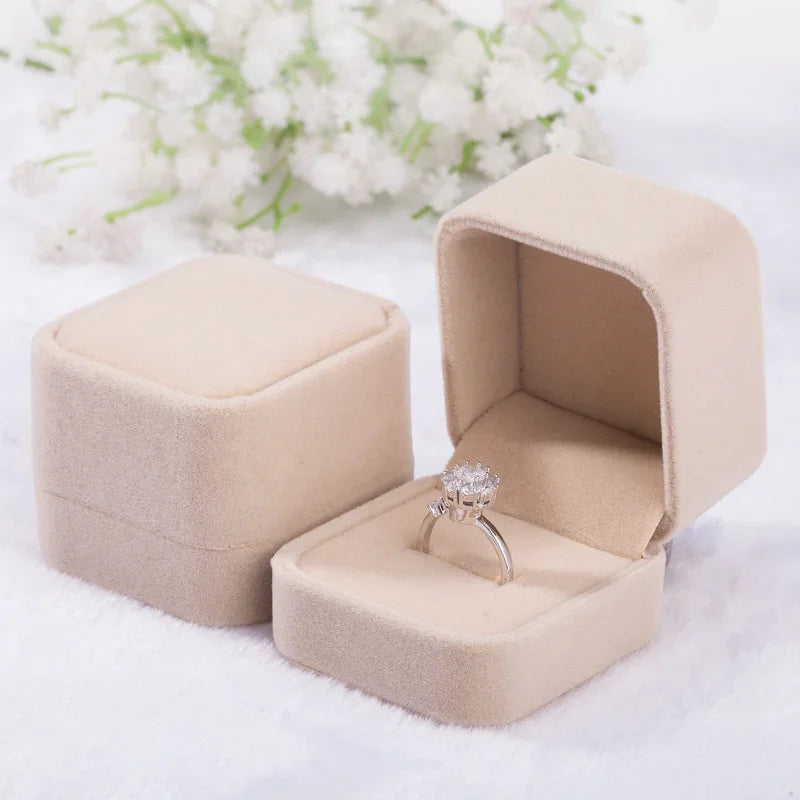 Ring Storage Box with Cushioned Interior Organizer