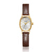 Oval Case Ladies Watch with Leather Strap Fine - Brown