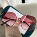 Sunglasses Square Oversized Frame Gradient Lenses - Red