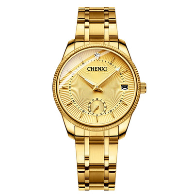 Watch With Luminous Hands And Date Window Classic - Women Golden