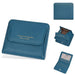 Slim Compact Wallet Card Holder with Coin Slot - Blue