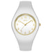 Quartz Movement Watch Minimalist Round Dial for Daily - White Gold