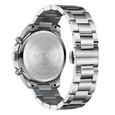 Stainless Steel Chronograph Watch Tachymeter Bezel