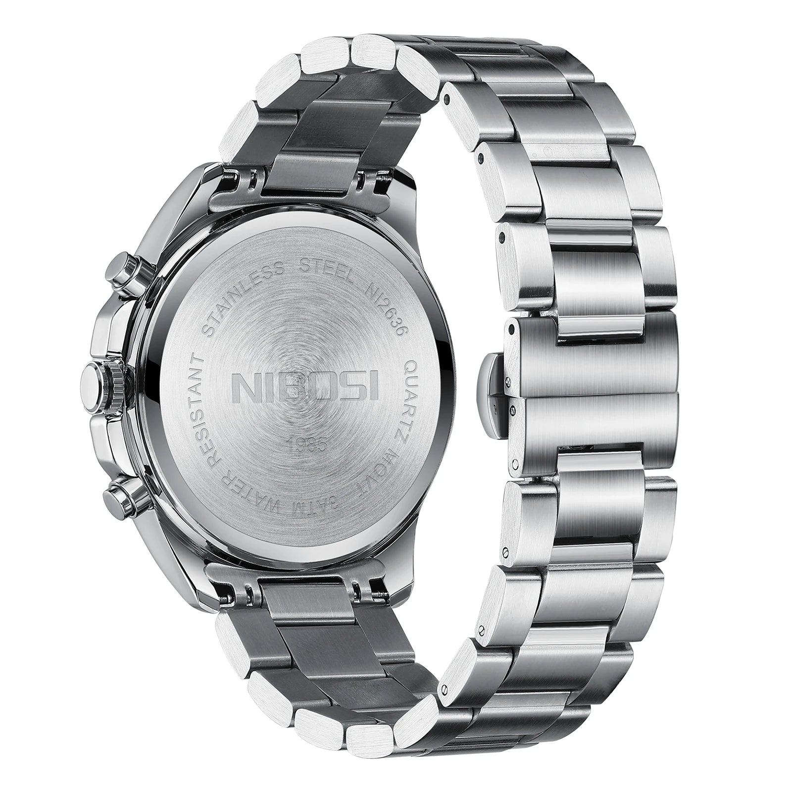 Stainless Steel Chronograph Watch Tachymeter Bezel