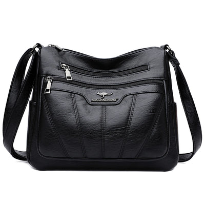 Shoulder Crossbody Bag with Front Zipper Pockets