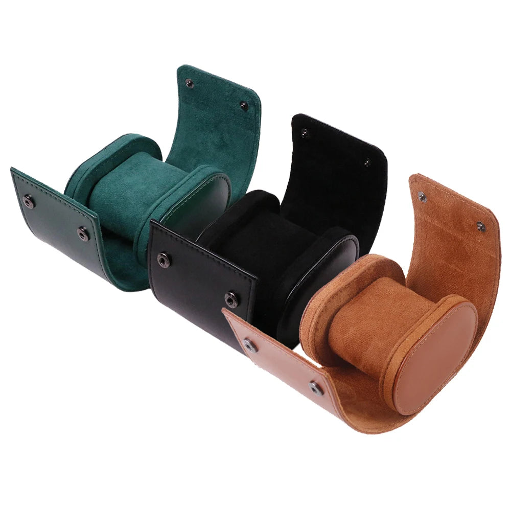 Leatherette Watch Travel Roll Organizer Case Compact