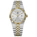 Wristwatch Automatic Calendar Honeycomb Pattern Dial - Silver Gold White