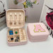Initial Letter Jewelry Storage Box Travel Organizer - A