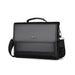 Professional Laptop Briefcase With Front Flap Pocket - Black
