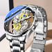 Watch: Transparent Skeleton Double-Sided Quartz Dial - Silver