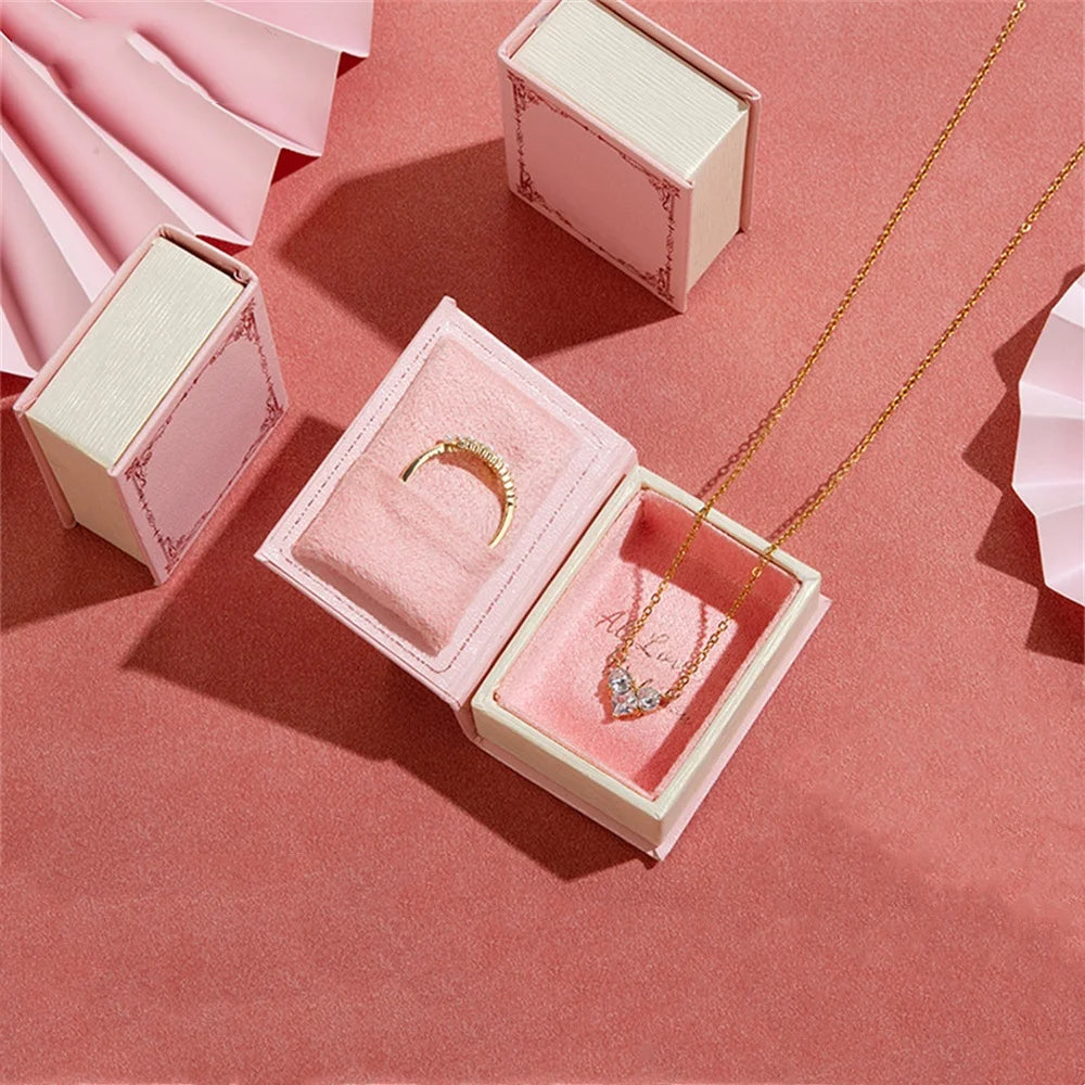 Book Shaped Jewelry Box On The Go Velvet Interior