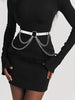 Harness Belt with Chain Drapes Statement Accessory - I