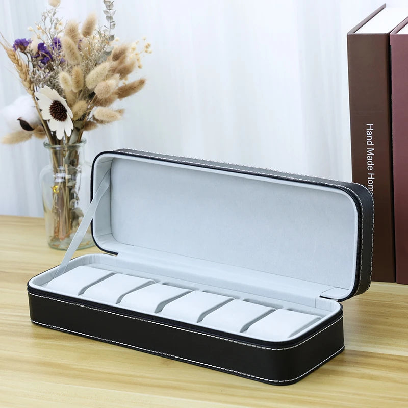 Watch Storage Box Leatherette with Zipper