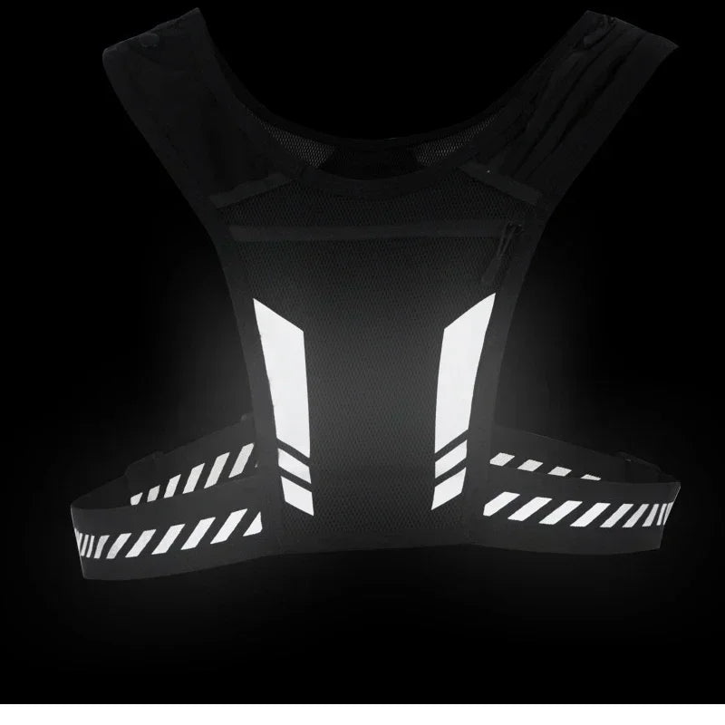 Reflective Running Backpack Vest with Phone Pocket
