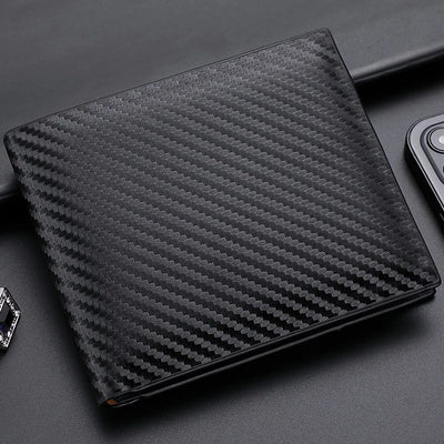 Carbon Fiber Card Wallet with Integrated Zipper System - WO2MEN
