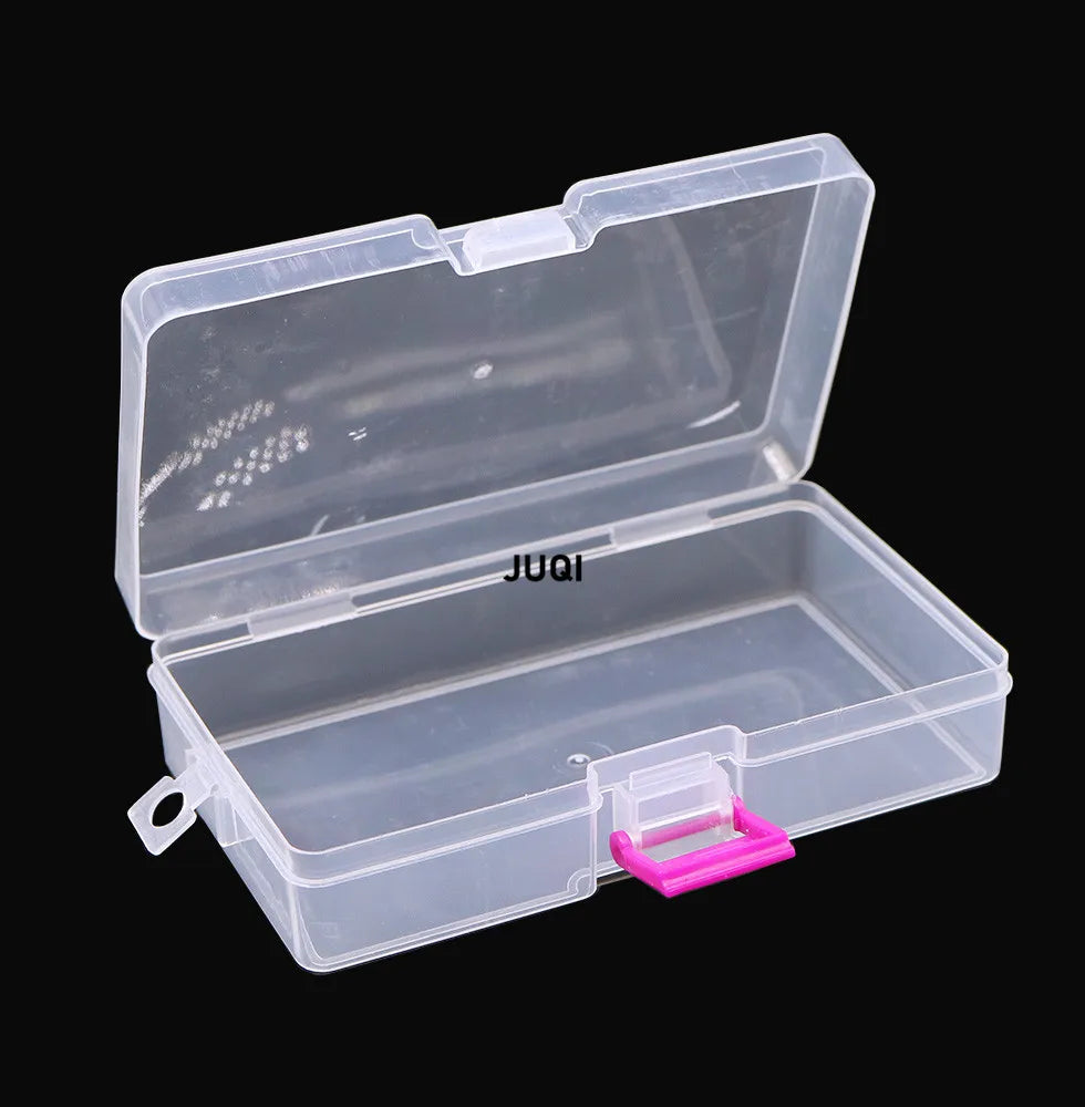 Transparent Plastic Jewelry Storage Box Rectangle Case