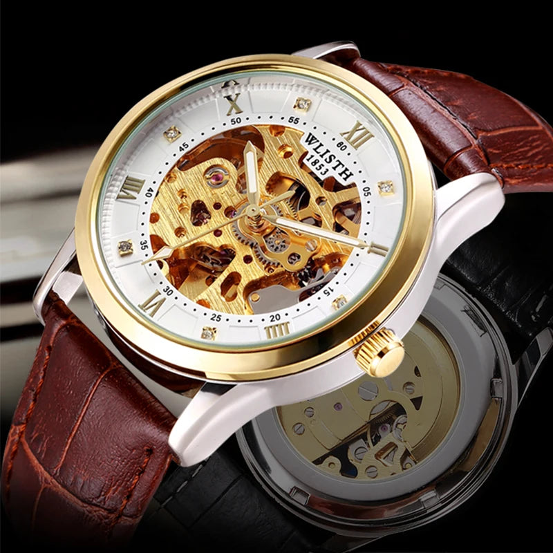 Skeleton Automatic Watch for Men Openwork Movement