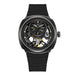 Skeleton Tourbillon Wristwatch with Automatic Movement - Black