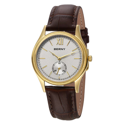 Ultra Thin Dress Watch with Premium Leather Strap