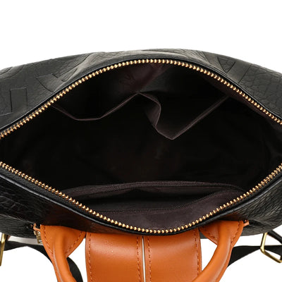 Backpack with Embossed Letters Pattern for Travel