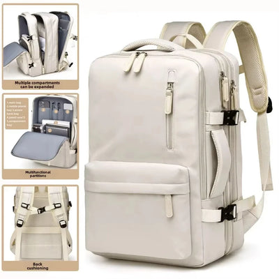 Expandable Cabin Backpack for Travel and Laptop Gear