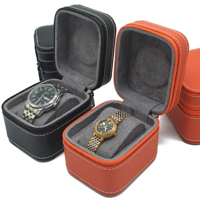 Refined Travel Case For Watches With Removable Cushion