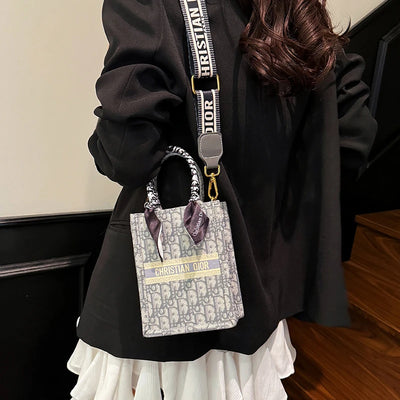 Monogram Mini Handbag with Dual Carry Straps Crossbody
