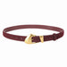 Belt Vintage Style with Gold Buckle - Red