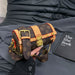 Monogram Barrel Shoulder Bag with Gold Lock Detailing - Khaki