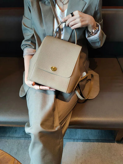 Backpack With Flap Lock For Everyday Refined Living - WO2MEN