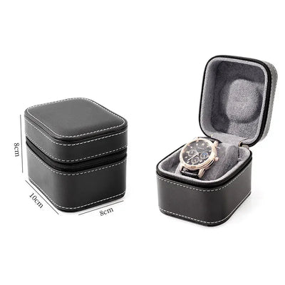 Refined Travel Case For Watches With Removable Cushion