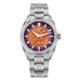 Classic Round Watch Textured Dial Luminous Hands - Orange Purple