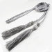 Elegant Braided Rope Tassel Belt for Women Waist - Silver