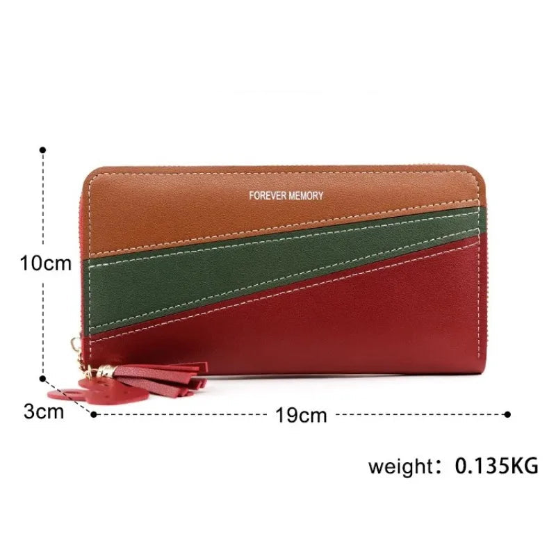 Wallet Colorblock Diagonal Design with Wrist Strap - WO2MEN
