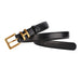 Belt with Square Buckle Adjustable for Trousers - Black
