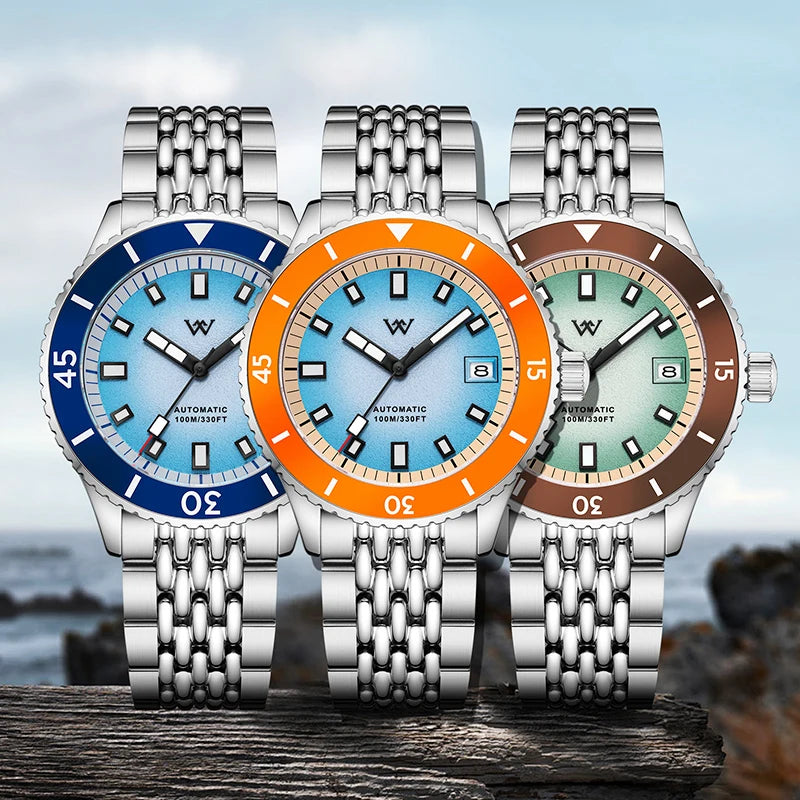 Automatic Mechanical Dive Watch with Date Window