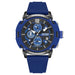 Chronograph Watch with Date Display and Luminous Hands - Blue