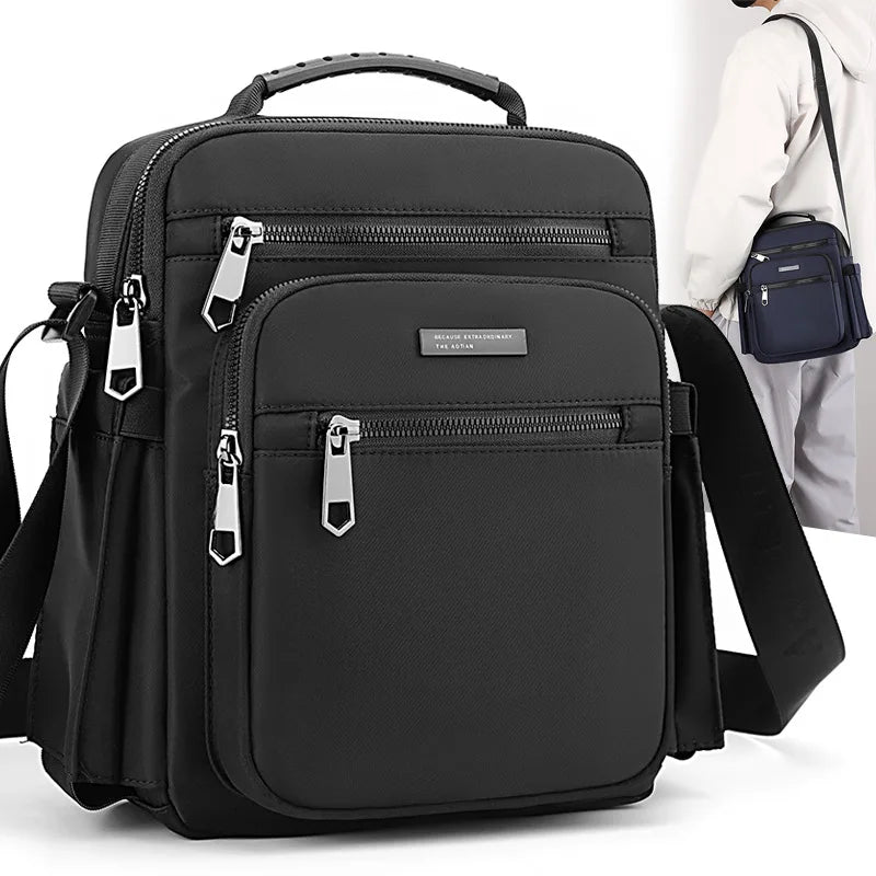 Crossbody Bag for Men with Bottle Pocket 4 Layer Design