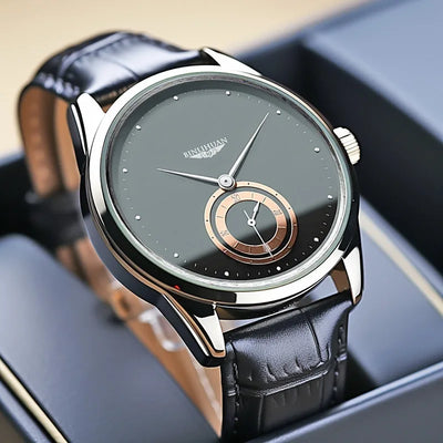 Circular Dial Timepiece Elegant With Dual Ring Subdial