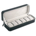 Watch Box Zippered Travel Case for Jewellery Display - Black 6