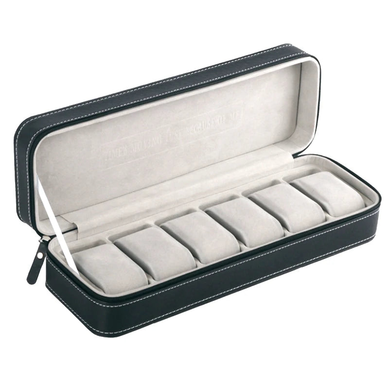 Watch Box Zippered Travel Case for Jewellery Display