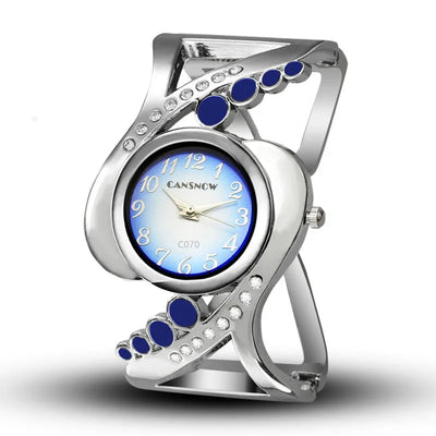 Elegant Women Bracelet Watch with Crystal Embellishment