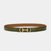 Belt With Horsebit Buckle In Classic Silhouette - Green