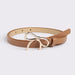 Bowknot Buckle Belt for Casual Everyday Wear Accessory - Camel Gold