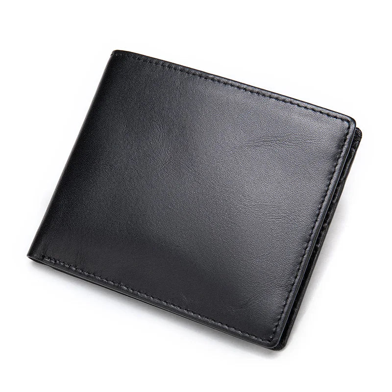 Slim Leather Wallet with Cash Compartments Card Holders